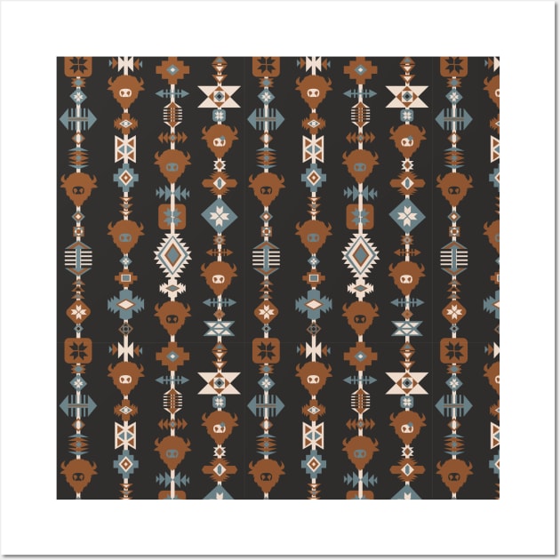 American Tribal Black Wall Art by Sandra Hutter Designs